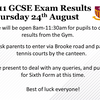 Year 11 GCSE Exam Results